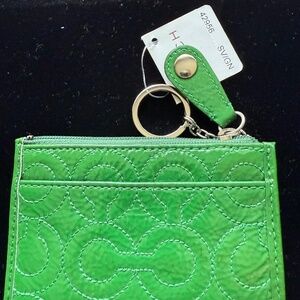 NEW COACH Vintage Vinyl Green coin purse w/ tag
